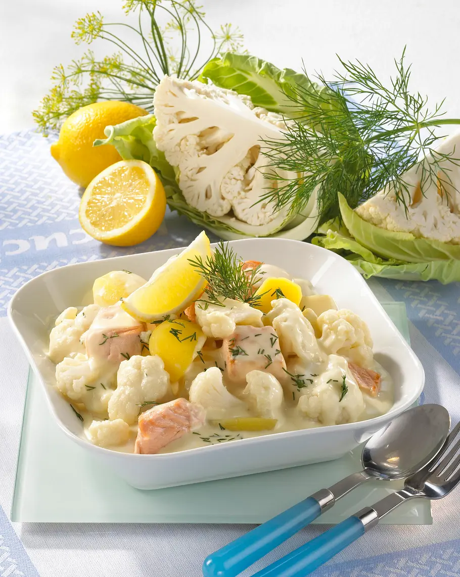 Blumenkohl-Lachs-Ragout mit Kartoffeln Rezept