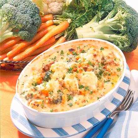Blumenkohl-Mett-Auflauf Rezept Blumenkohl-Mett-Auflauf Rezept