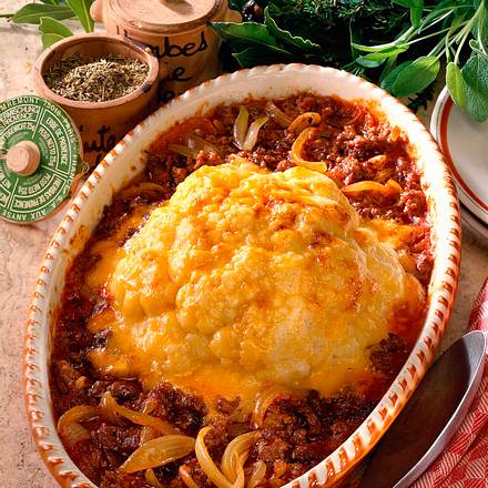 Blumenkohl mit Hacksoße Rezept