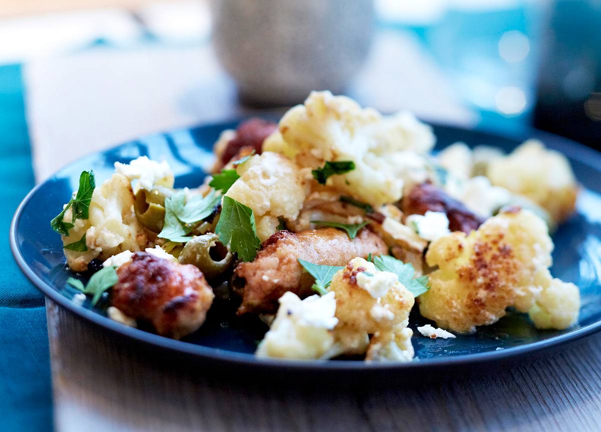 Blumenkohl mit Salsicce und Feta Rezept