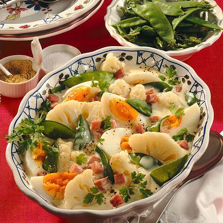 Blumenkohl-Ragout mit Schinken Rezept Blumenkohl-Ragout mit Schinken Rezept