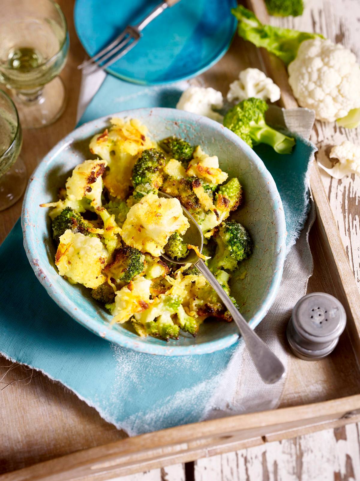 Blumenkohl-Romanesco-Brokkoli-Gratin Rezept