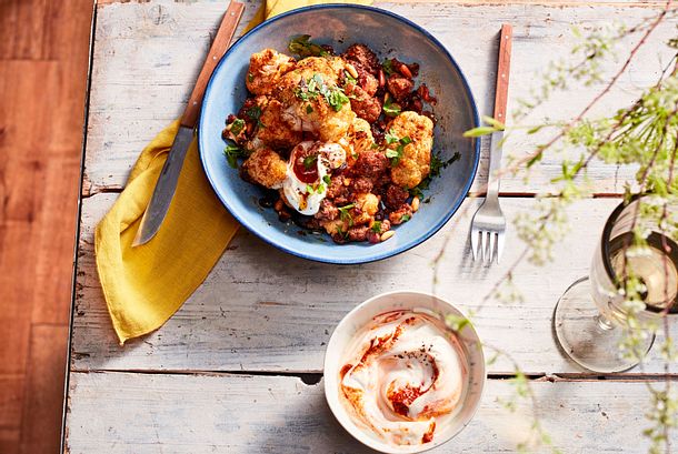 Blumenkohl-Romanze mit exotischer Hackliebe Rezept