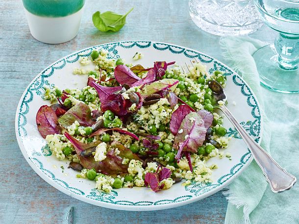 Blumenkohl-Salat mit Erbsen Rezept