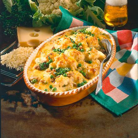 Blumenkohlauflauf mit Käsebechamel Rezept