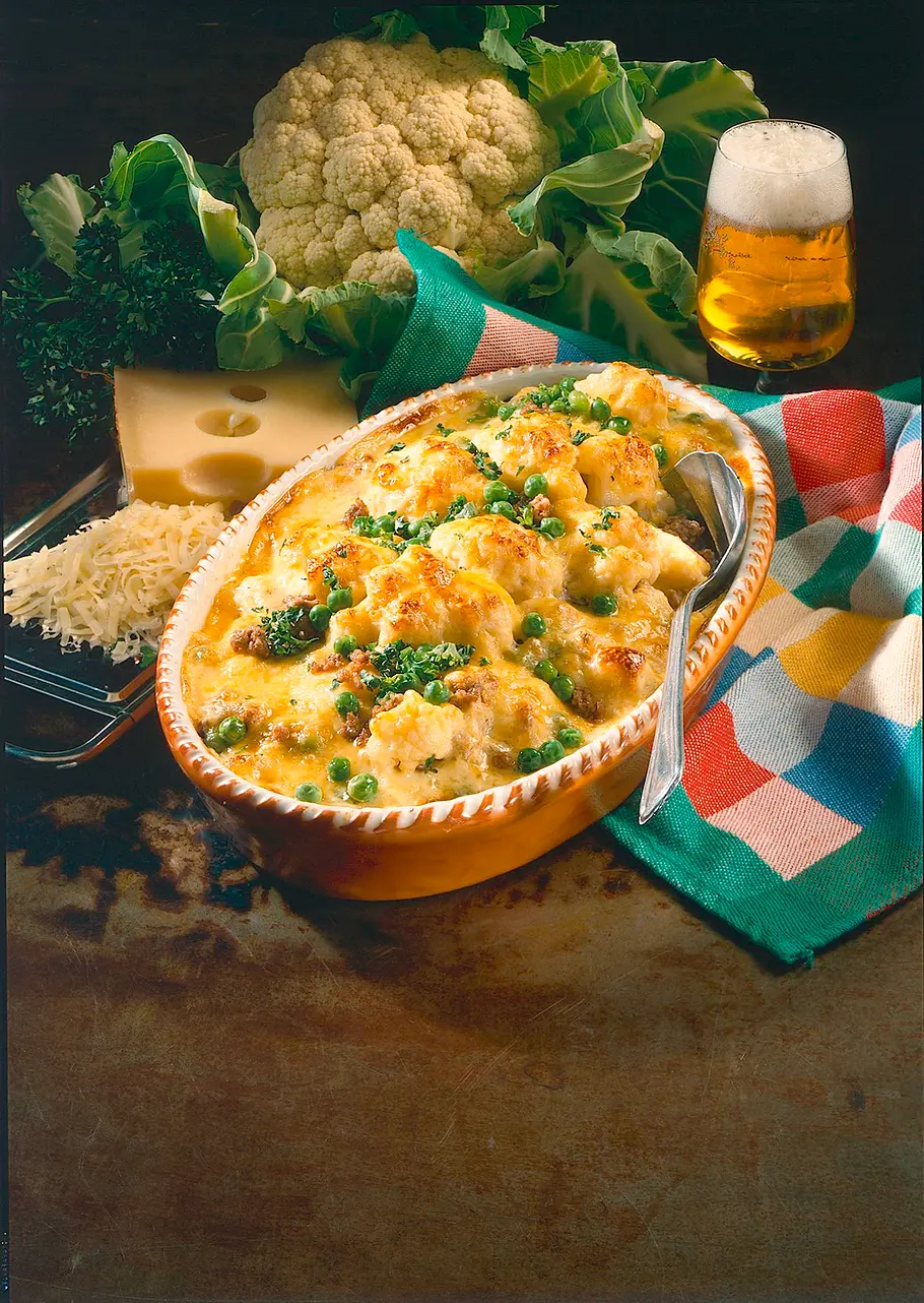 Blumenkohlauflauf mit Käsebechamel Rezept Blumenkohlauflauf mit Käsebechamel Rezept