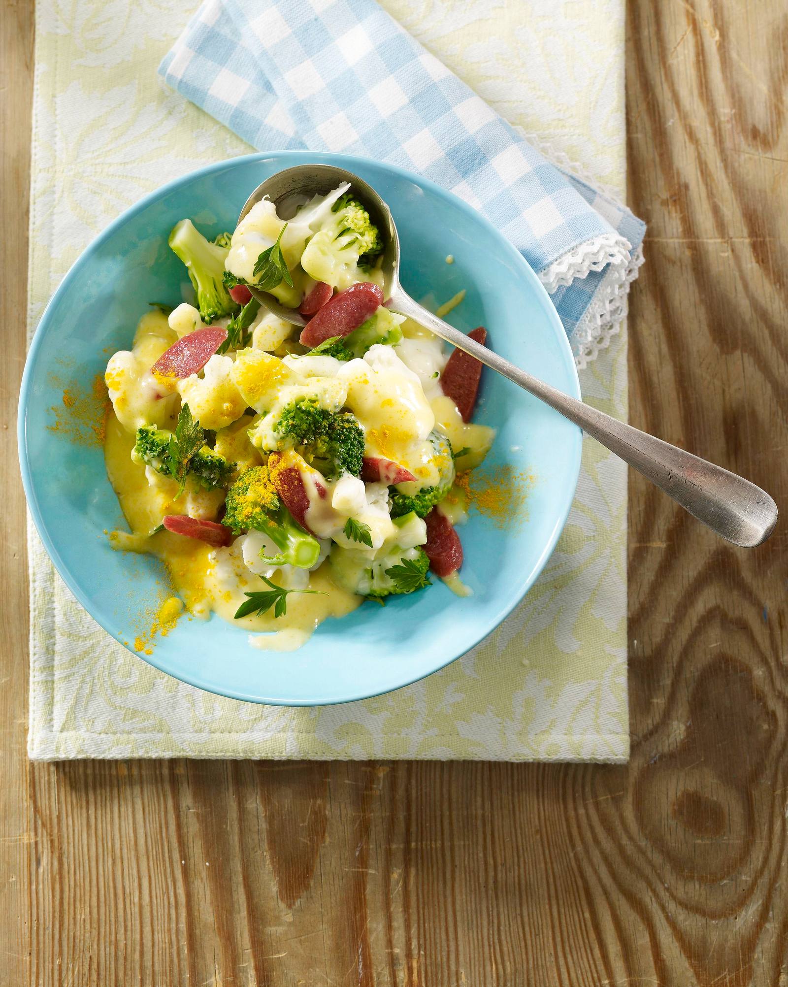 Blumenkohlragout mit MiniSalami Rezept LECKER