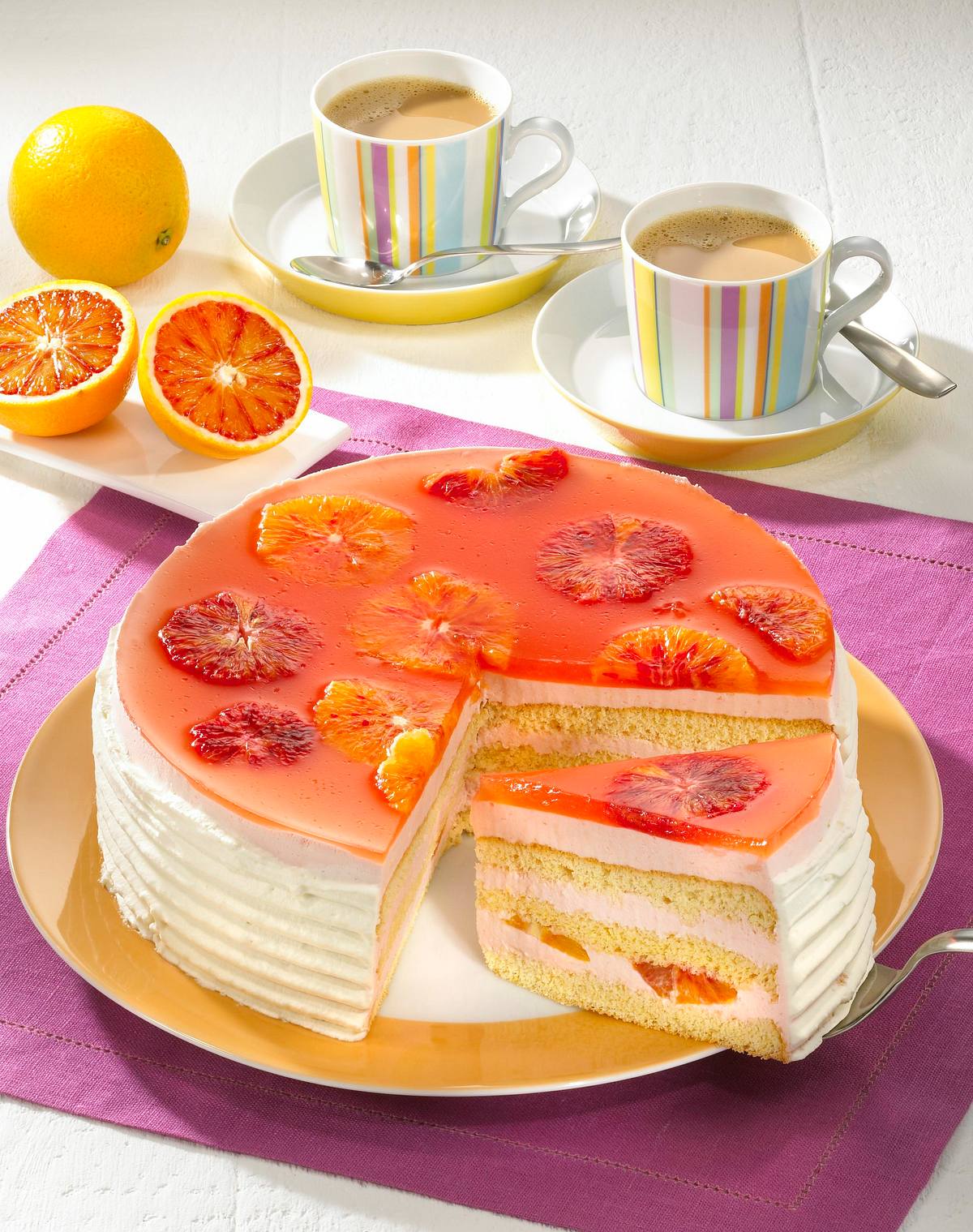 Blutorangen-Campari-Torte Rezept