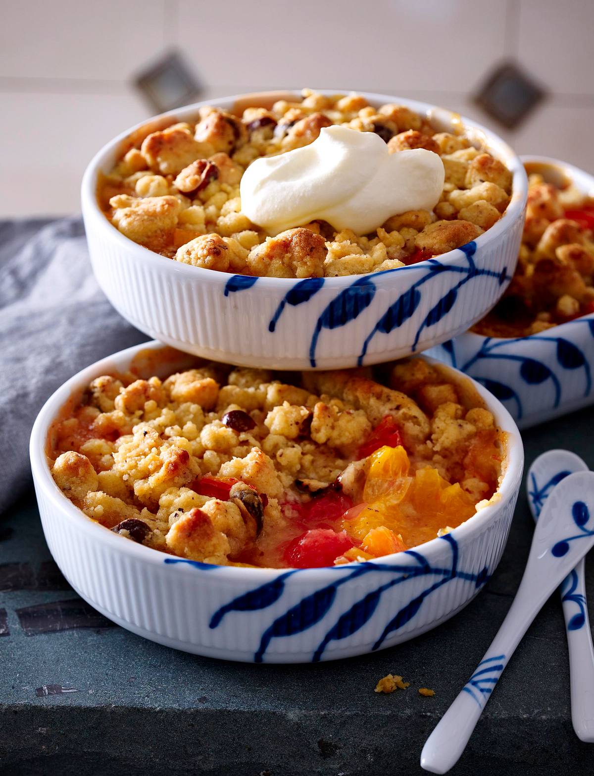 Blutorangen-Crumble Rezept