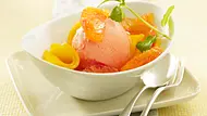 Blutorangen-Sorbet mit karamellisierten Früchten Rezept - Foto: LECKER @ Bauer Media Group