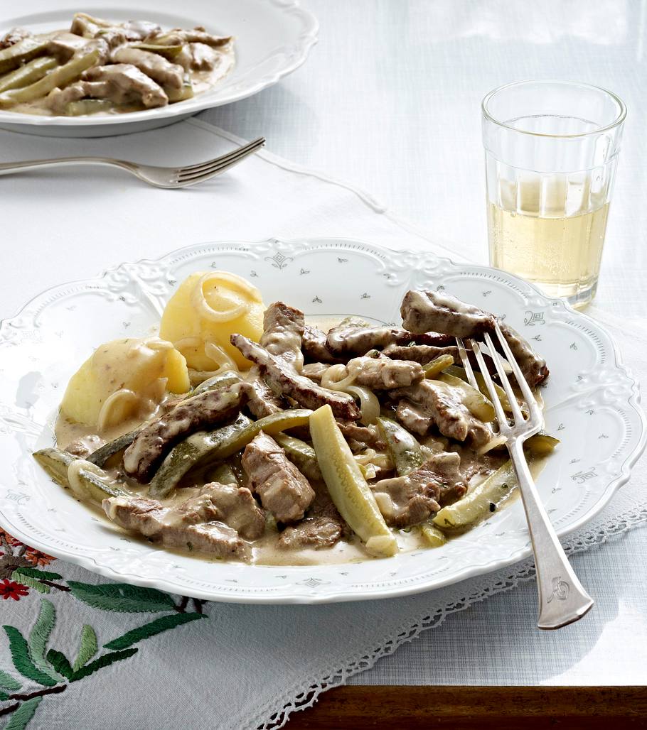 Boeuf Stroganoff mit Spreewaldgurken Rezept