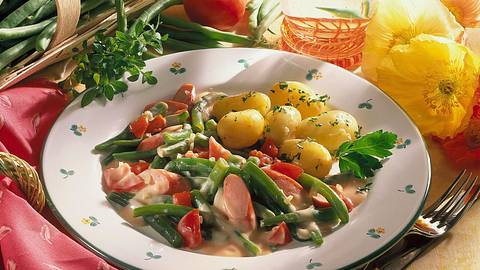Bohnen-Gemüse mit jungen Kartoffeln Rezept - Foto: Neckermann