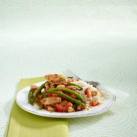 Bohnen-Putentopf zu Reis Rezept Bohnen-Putentopf zu Reis Rezept