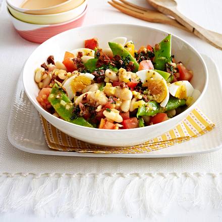 Bohnen Tomaten Salat Mit Kartoffel Schinken Gremolata Rezept Lecker