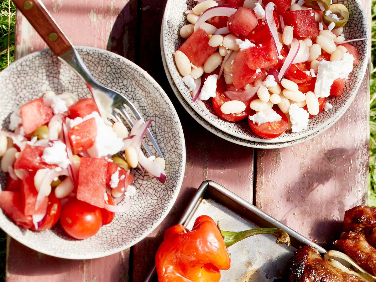 Bohnen-Wassermelonen-Salat Rezept