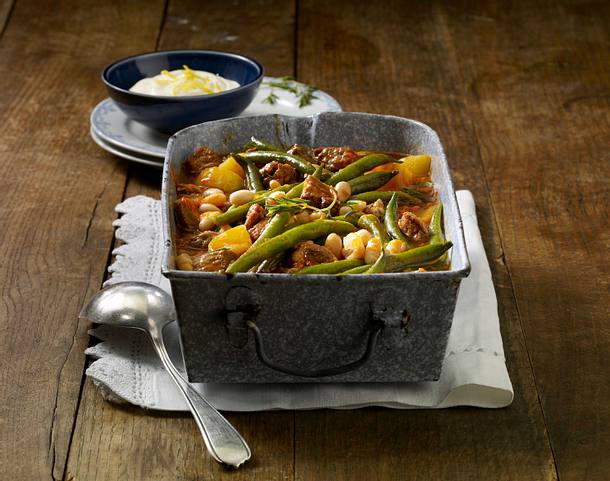 Bohneneintopf mit Schweinenacken Rezept Bohneneintopf mit Schweinenacken Rezept