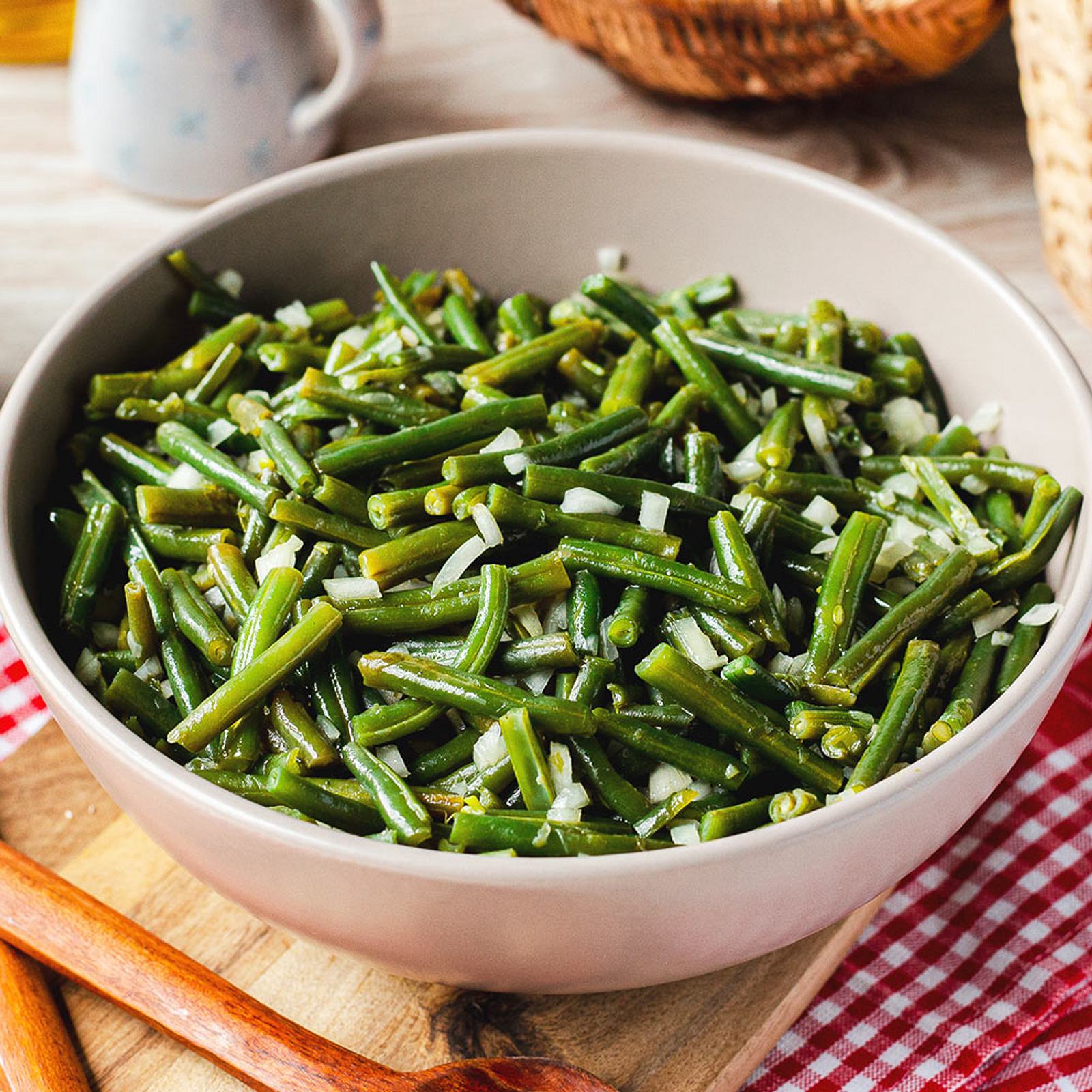 Klassischer Bohnensalat mit grünen Bohnen Rezept