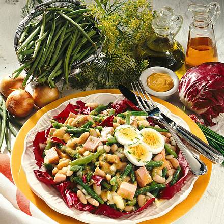 Bohnensalat mit Kasseler Rezept Bohnensalat mit Kasseler Rezept