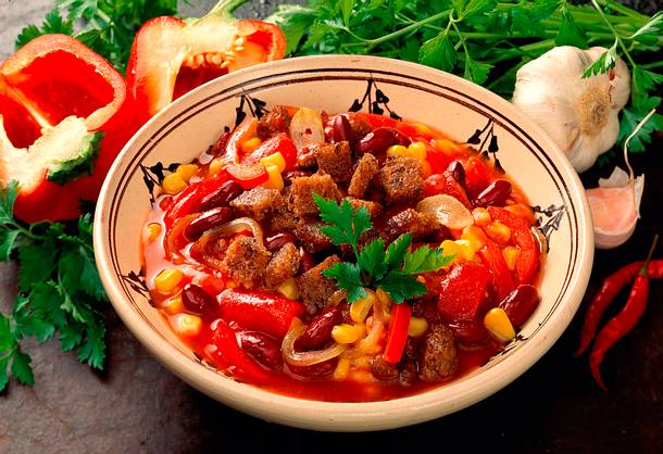 Bohnensuppe mit Hackfleisch Rezept