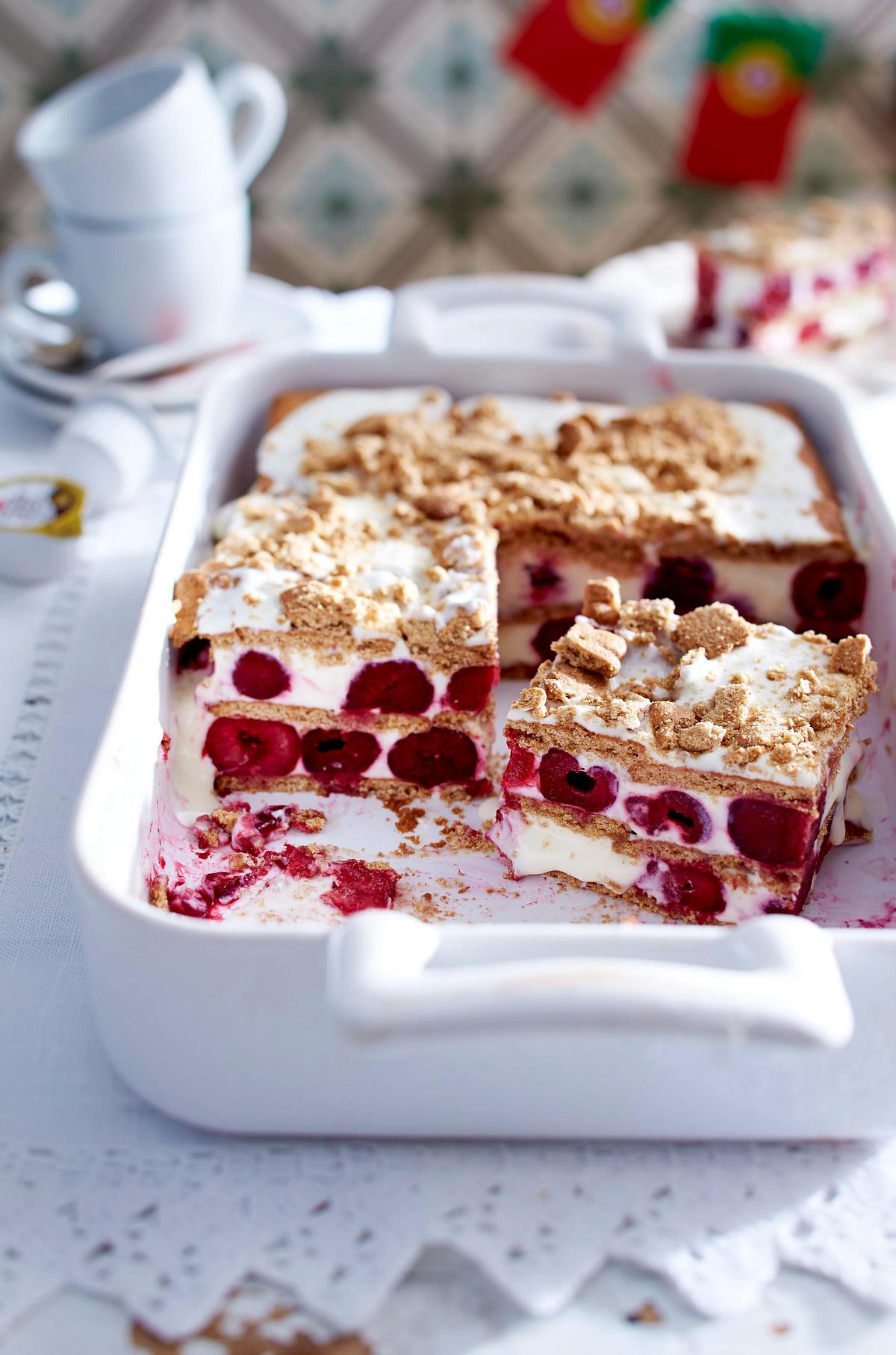 Bolo de bolacha (Kekskuchen mit Milchcreme) Rezept