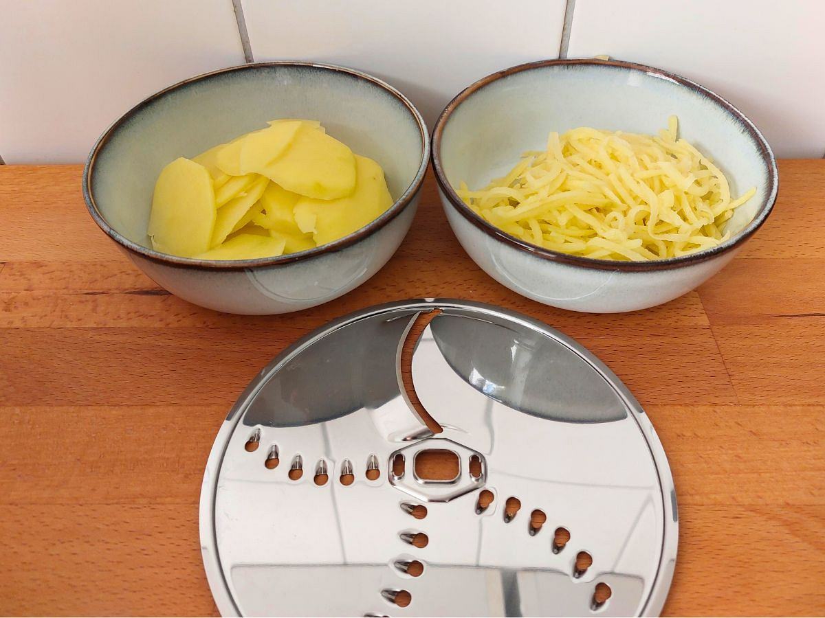 Bosch MUM5 Test Kartoffeln schneiden und raspeln