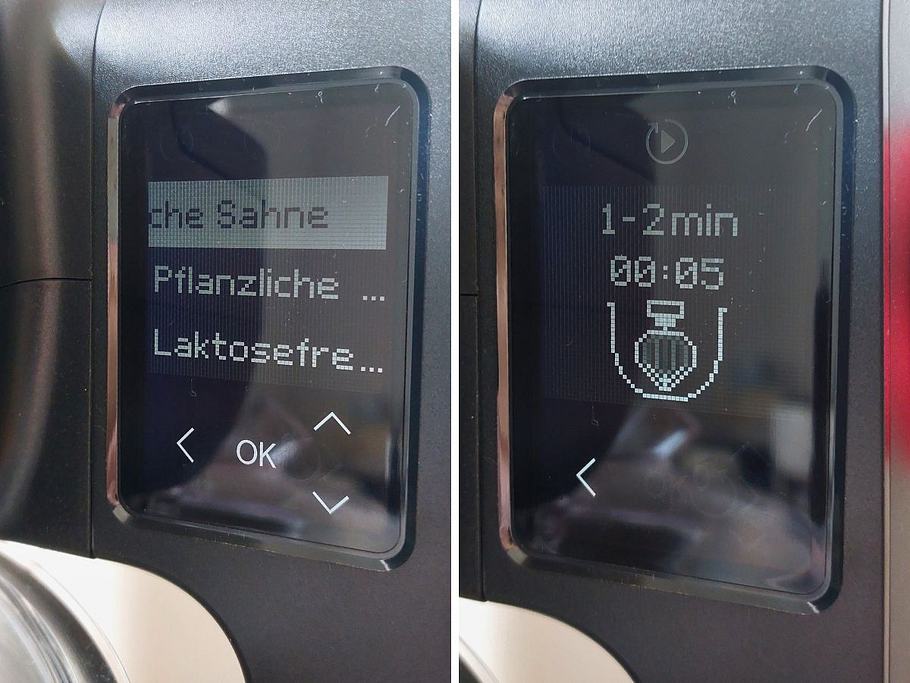Bosch MUMS6 Display mit Programm Sahne schlagen
