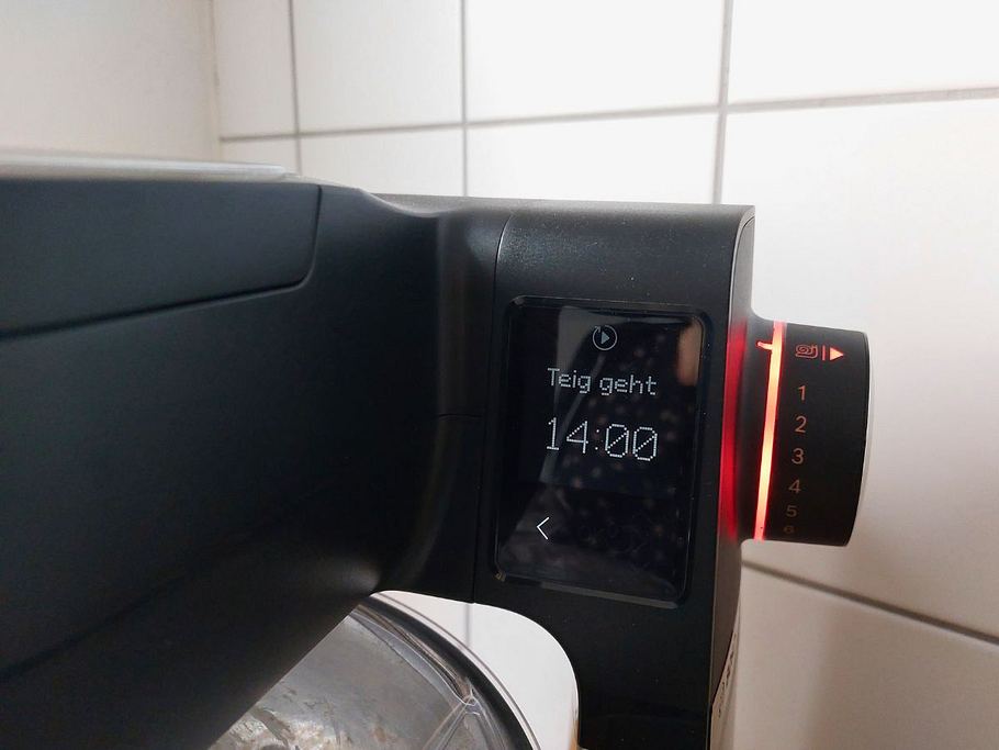 Bosch MUMS6 Display zeigt an Teig geht