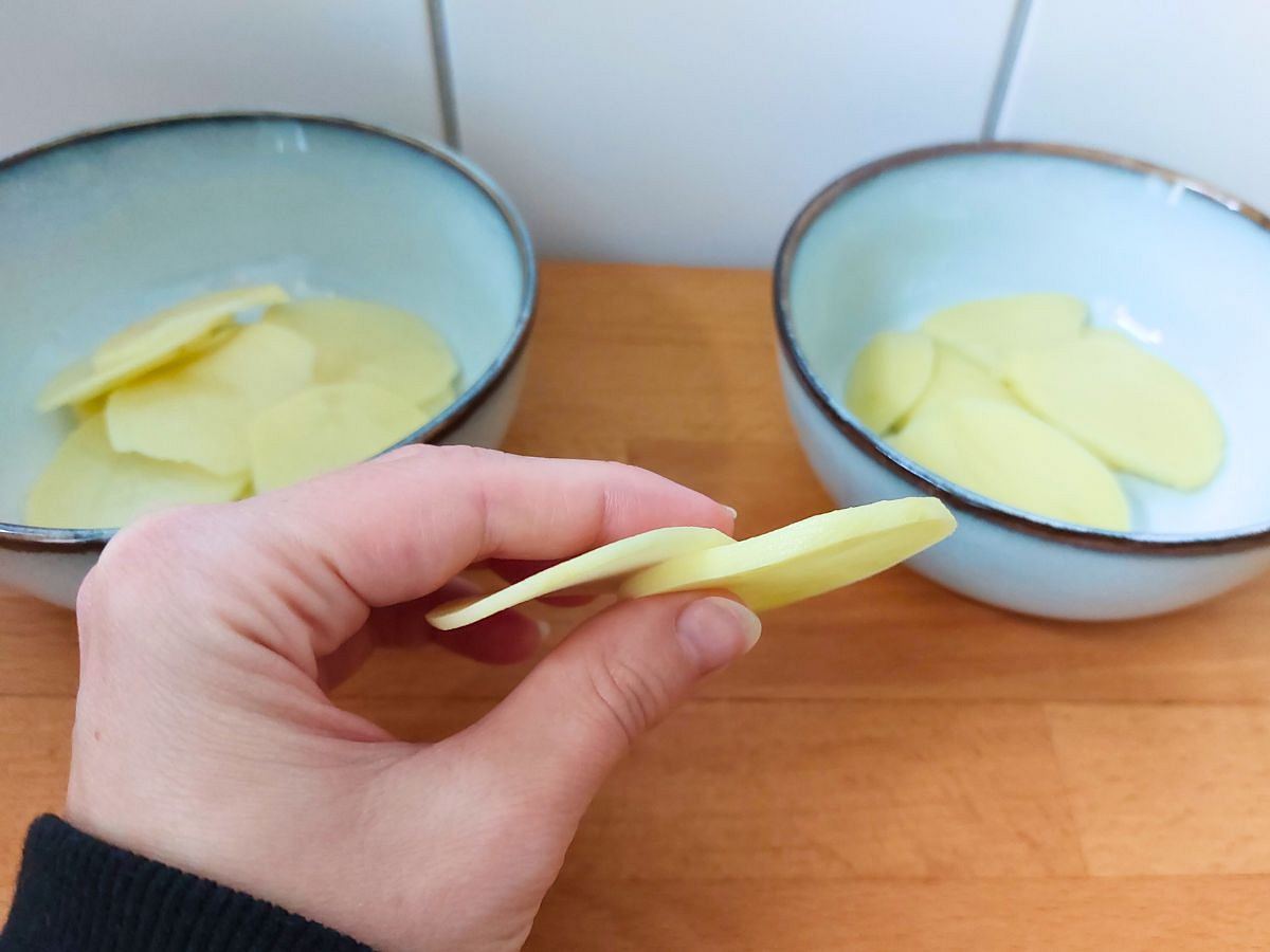 Bosch MUMS6 Kartoffelscheiben in zwei Stärken Bosch MUMS6 Kartoffelscheiben in zwei Stärken