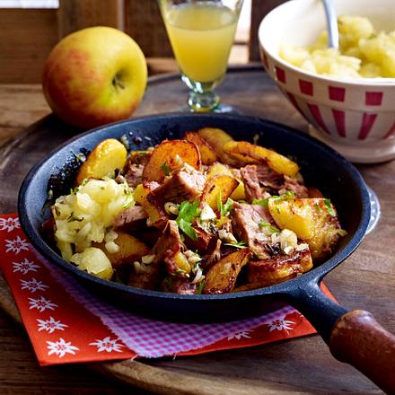 Bozener Herrengröstl mit Majoran-Apfel-Soße Rezept