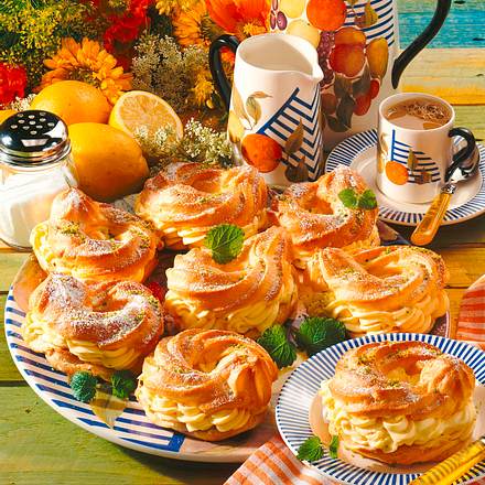 Brandteigringe mit Lemoncurd Rezept