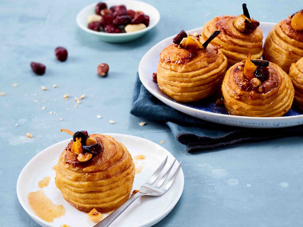 Bratapfel mit Orangensalzkaramell Rezept