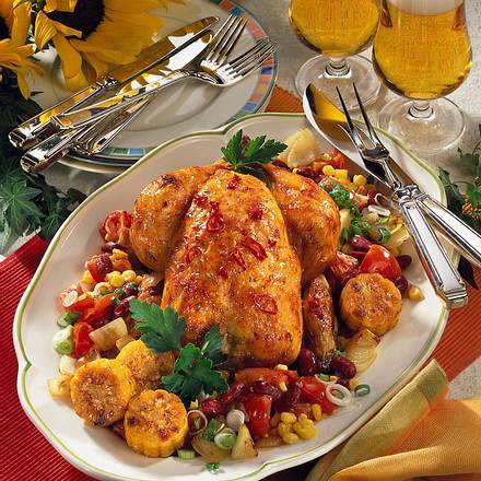 Brathähnchen à la Mexico Rezept