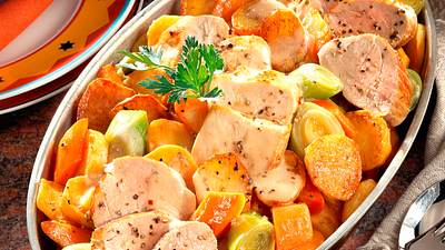Bratkartoffel-Pfanne mit Schweine- und Hähnchenfilet Rezept - Foto: LECKER @ Bauer Media Group