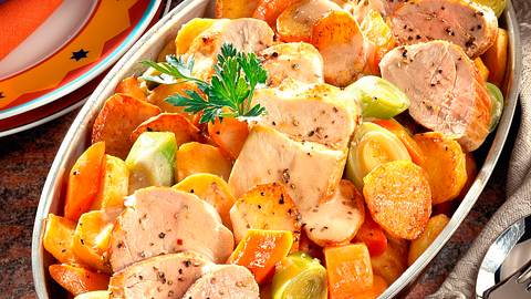 Bratkartoffel-Pfanne mit Schweine- und Hähnchenfilet Rezept - Foto: Först, Thomas