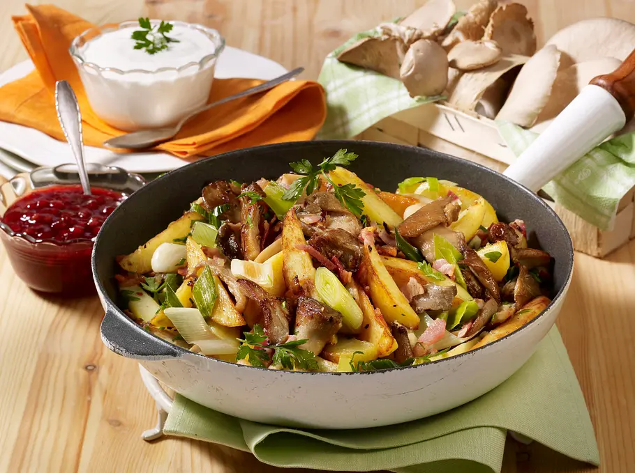 Bratkartoffel-Pilz-Pfanne Rezept