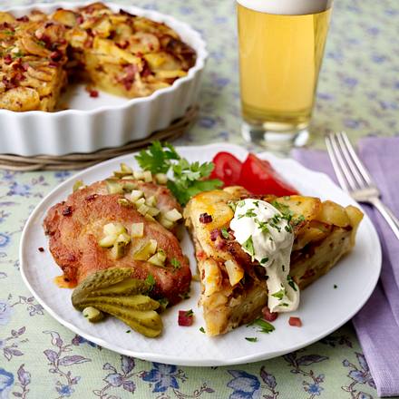 Bratkartoffelgratin zu Schnitzelchen Rezept Bratkartoffelgratin zu Schnitzelchen Rezept