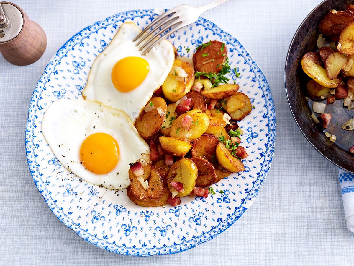 Bratkartoffeln mit Spiegelei