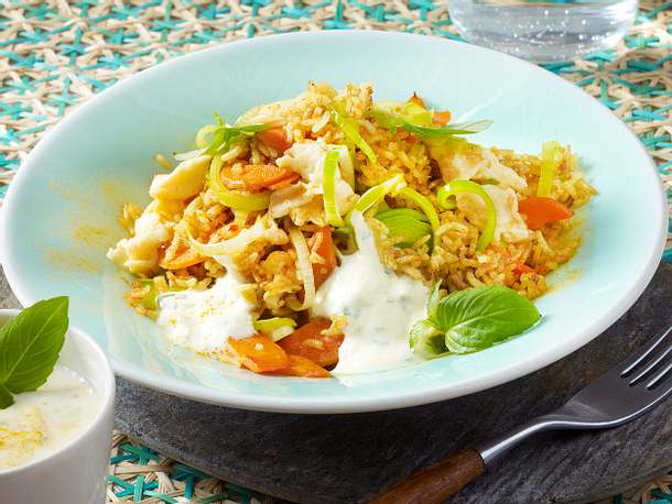 Bratreis mit Gemüse und Ei Rezept