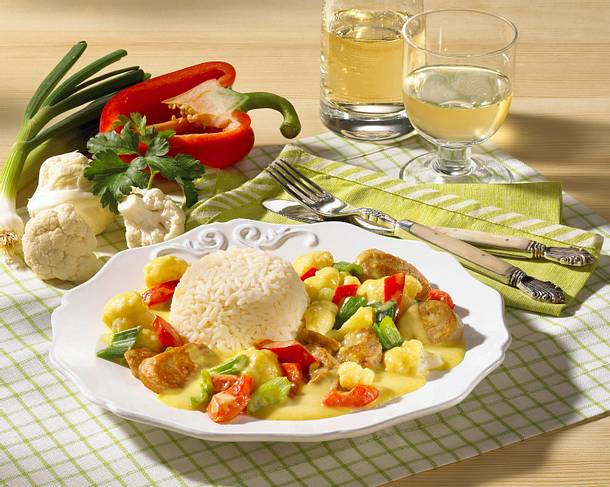 Bratwurst- Blumenkohl-Ragout Rezept Bratwurst- Blumenkohl-Ragout Rezept