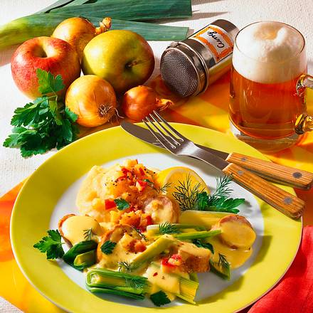 Bratwurst mit Porreegemüse Rezept Bratwurst mit Porreegemüse Rezept