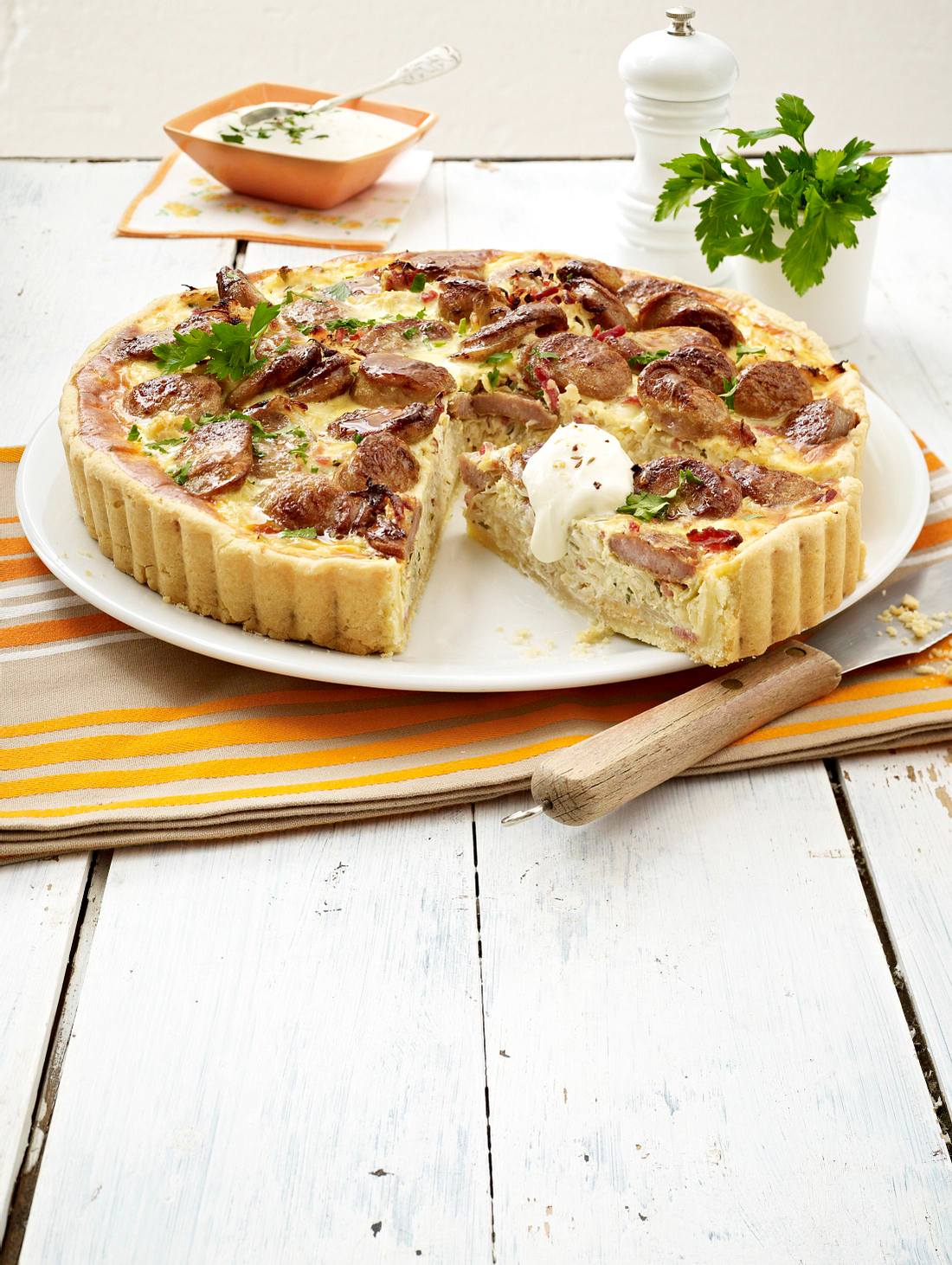 BratwurstSauerkrautQuiche Rezept LECKER