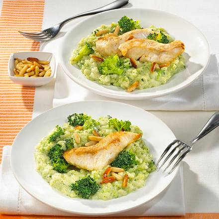 Broccoli-Risotto zu Fischfilet Rezept Broccoli-Risotto zu Fischfilet Rezept