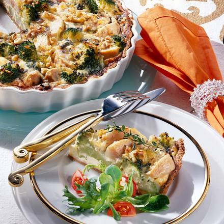 Brokkoli-Birnen-Quiche mit Gorgonzola Rezept