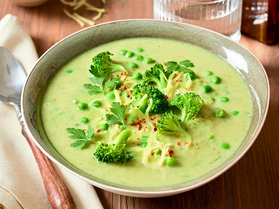 Brokkoli-Cheddar-Suppe für Eilige