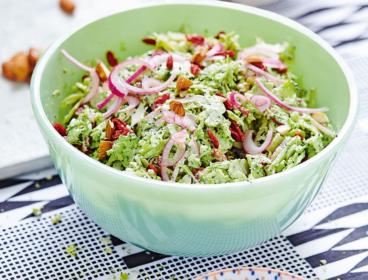 Brokkolisalat mit Ingwer-Mohn-Mayonnaise Rezept