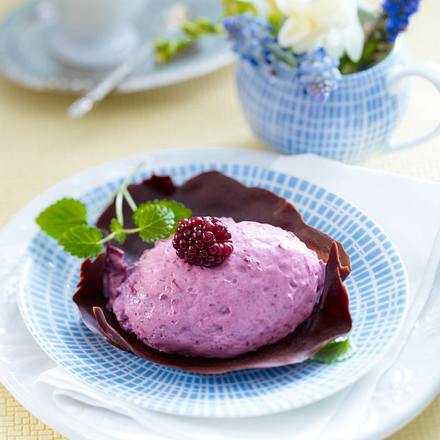 Brombeer-Mousse aus feinen Schokoschälchen Rezept Brombeer-Mousse aus feinen Schokoschälchen Rezept