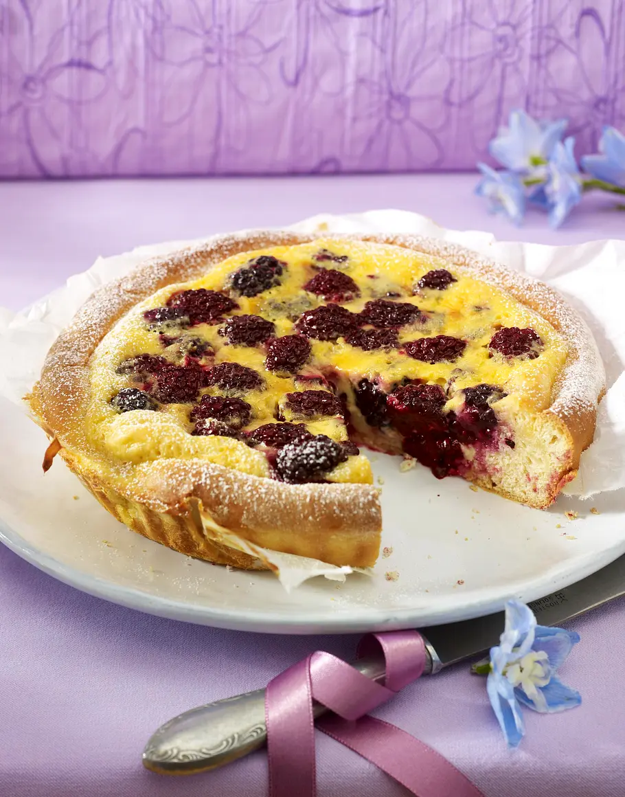 Brombeer-Wähe mit Schmandguss Rezept Brombeer-Wähe mit Schmandguss Rezept