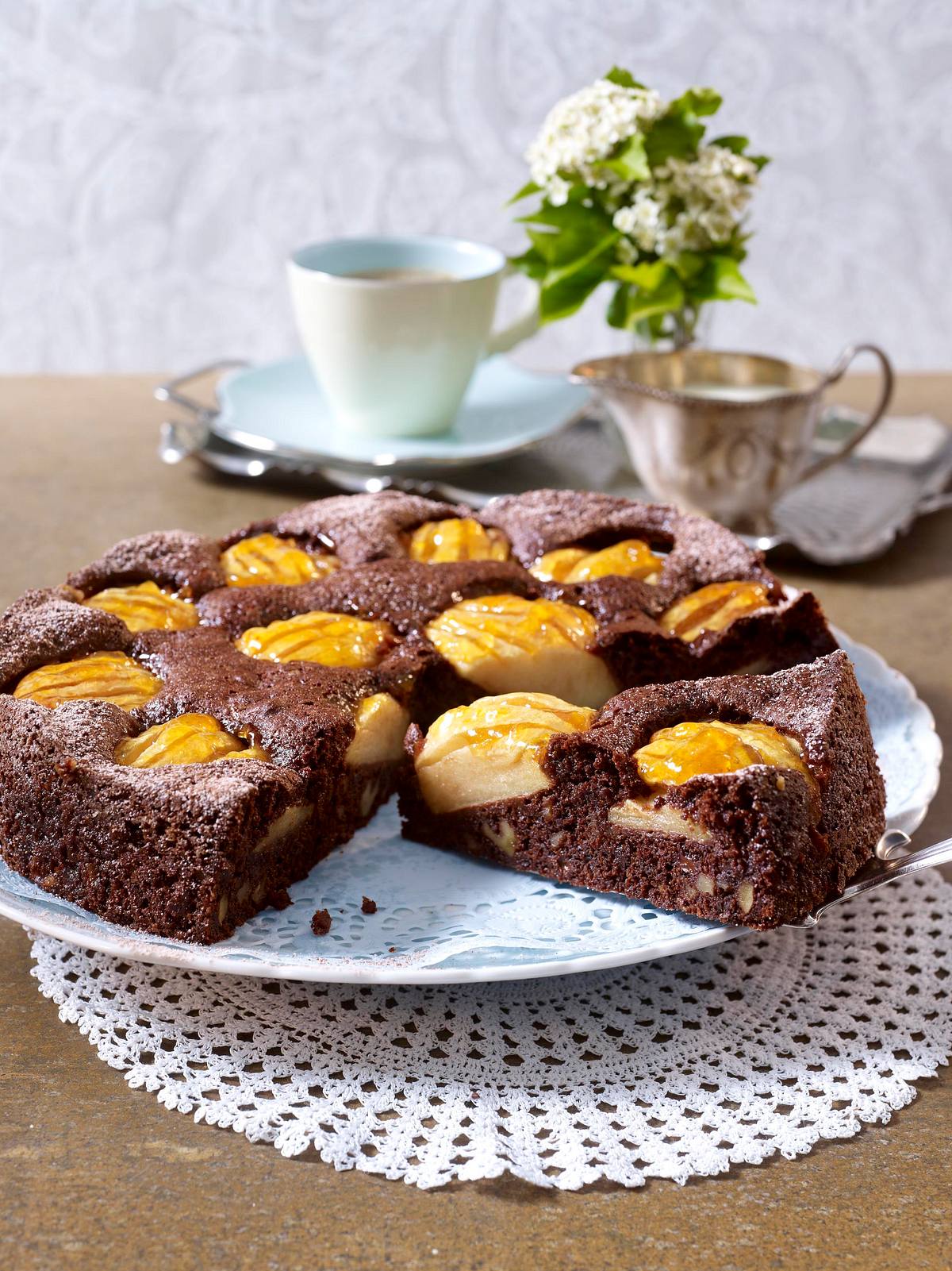 Brownie-Apfel-Tarte Rezept