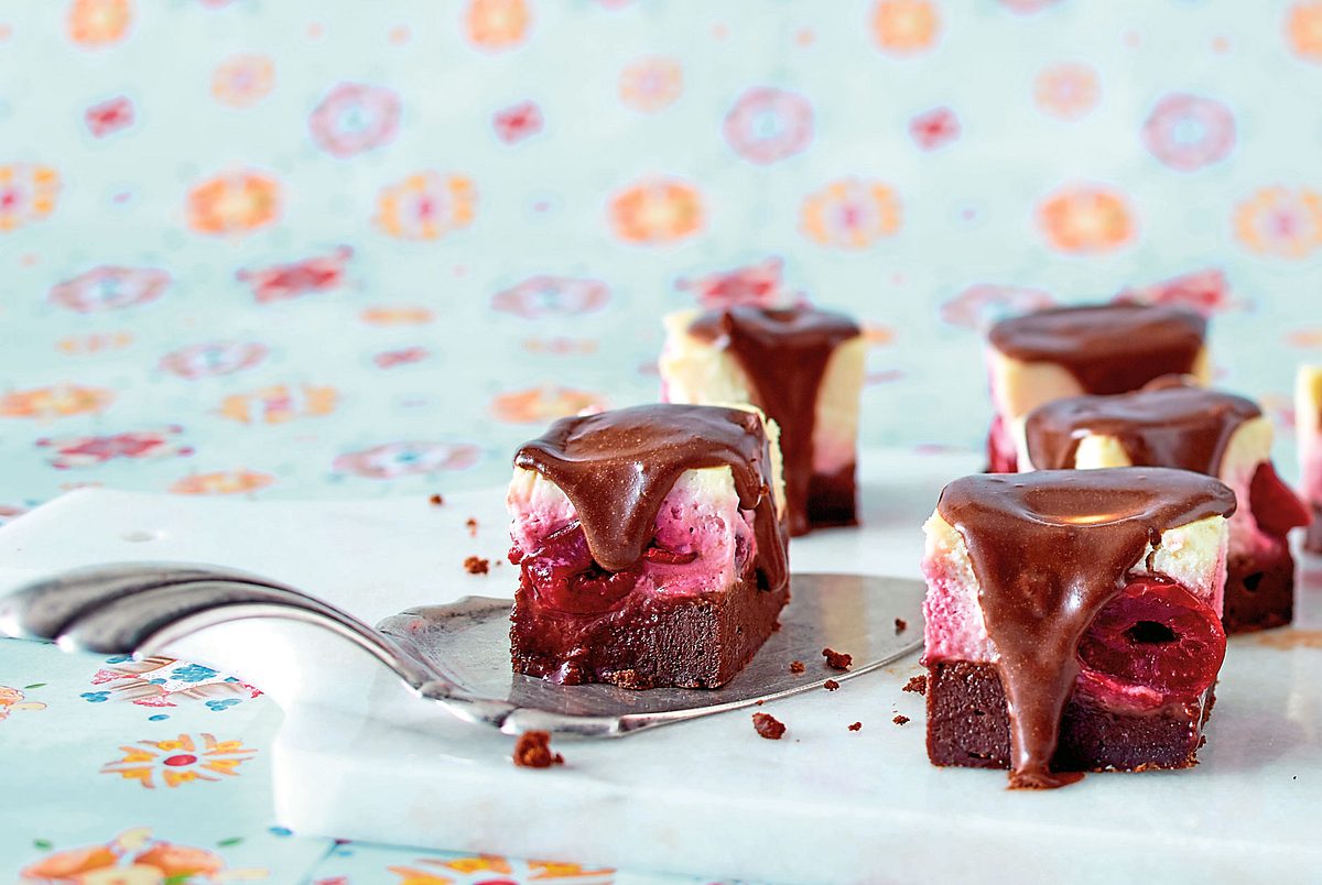 Brownie-Cheesecake-Petits-Fours Rezept