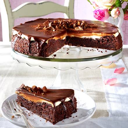 Brownie-Krokant-Tarte Rezept Brownie-Krokant-Tarte Rezept